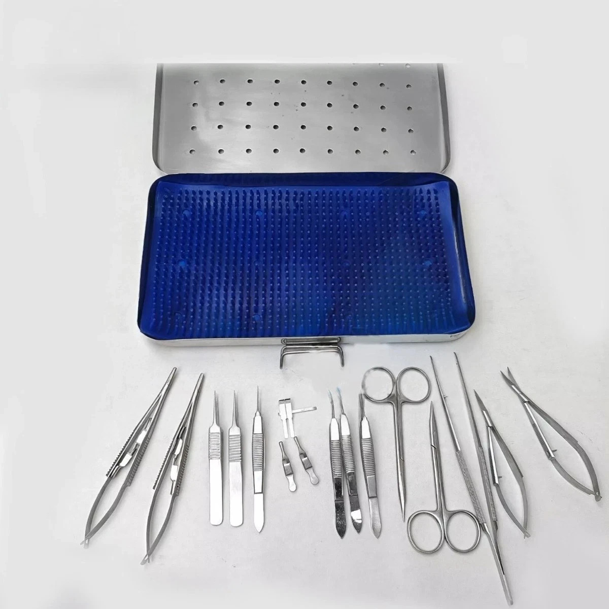 21 PCS Titanium Eye Cataract Ophthalmic Surgical Instruments Set With Box