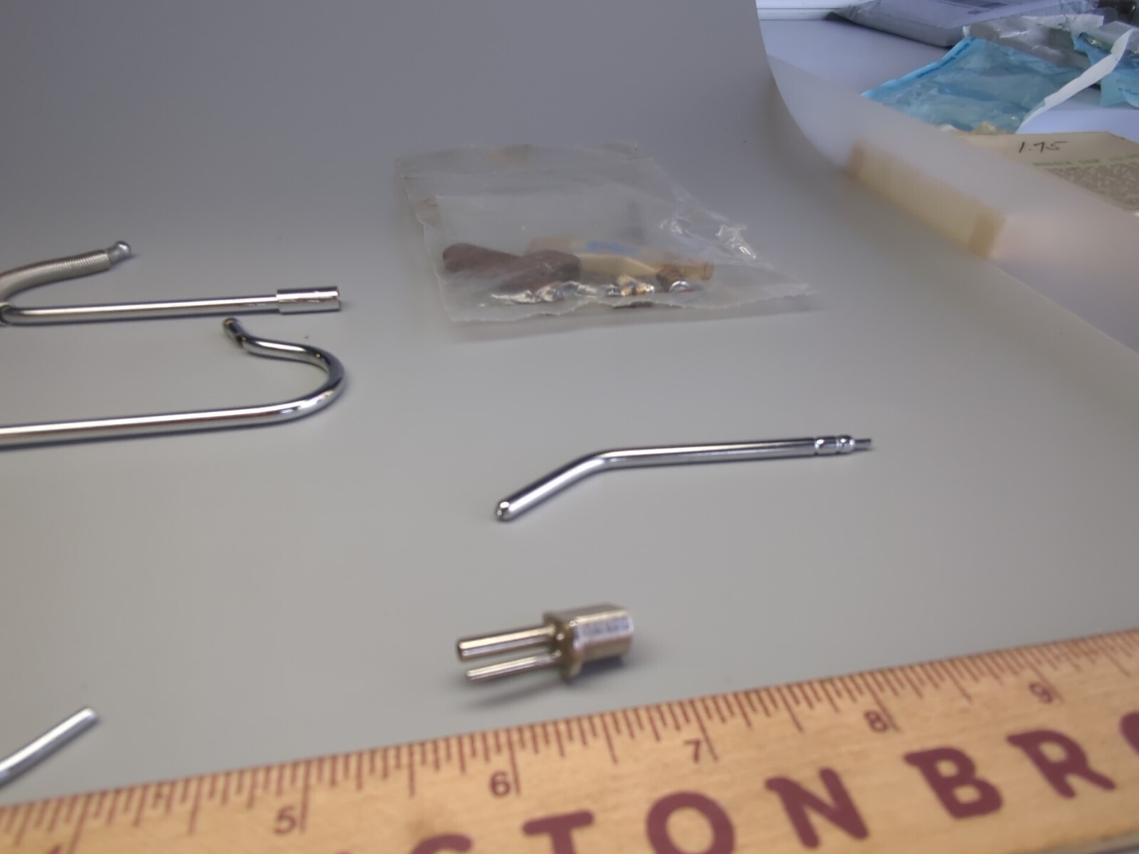 Star Dent Vintage Suction Tubes 4 Total Curved Handle Stainless Dental 4″ Long