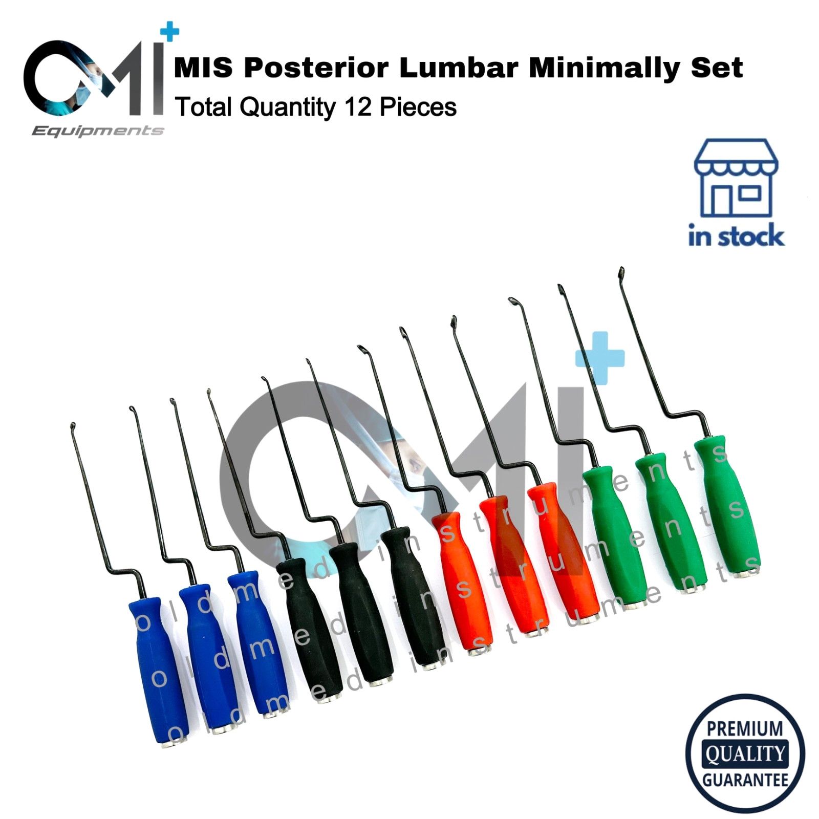 MIS Lumbar Spine Surgery Currettes Set of 12 Pcs Instruments Top Premium Quality