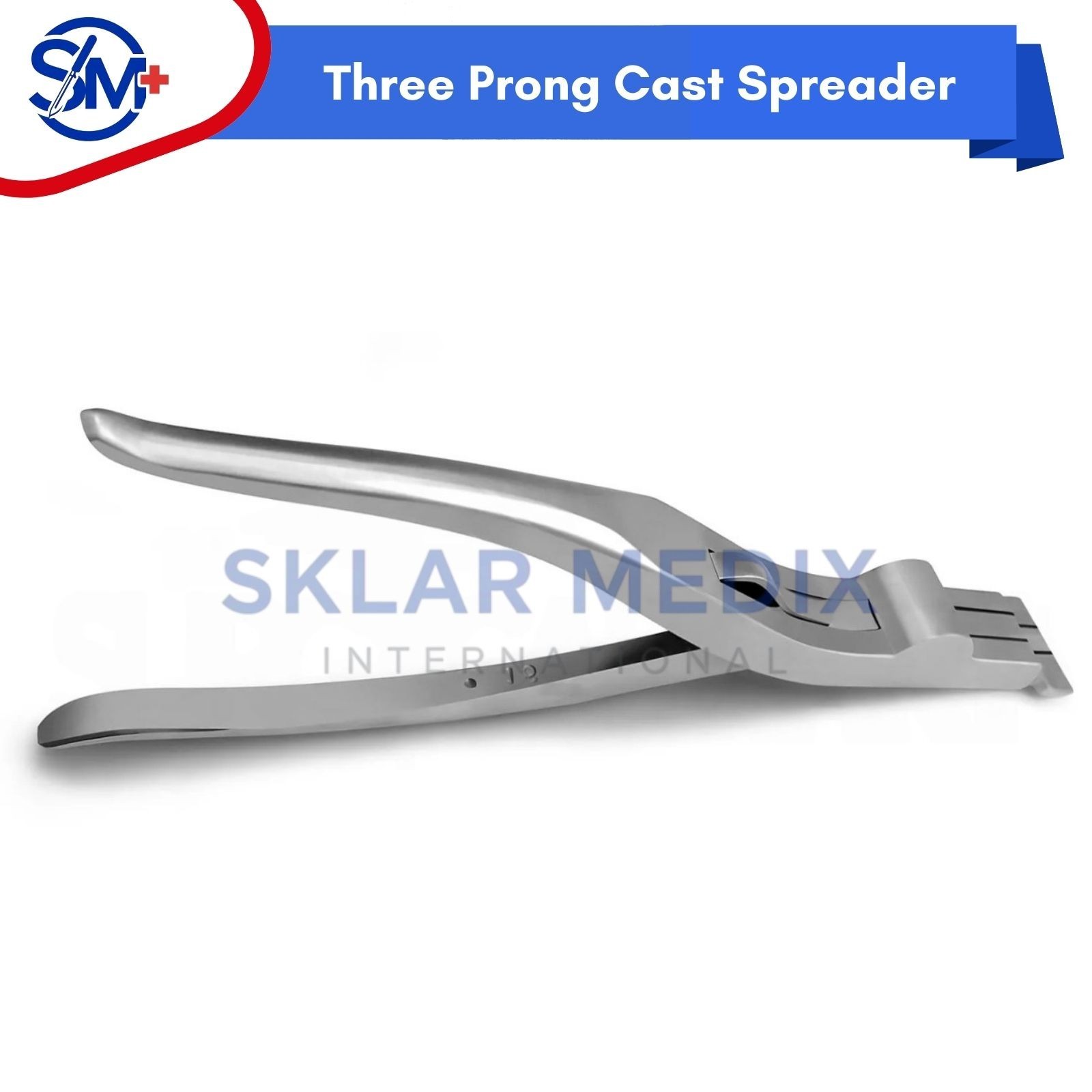 Three Prong Cast Spreader 9″ Spring Action Serrated Jaws