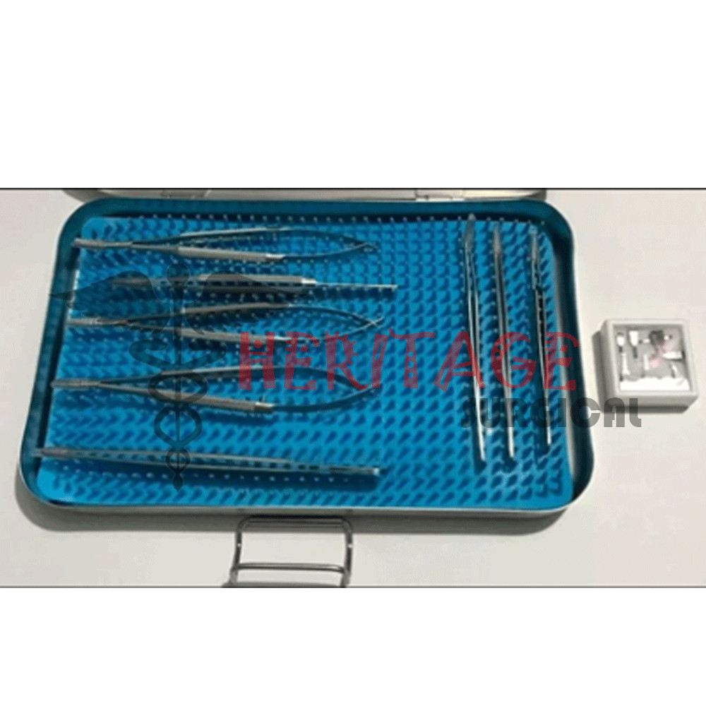 Hand Surgery Basic Set Of Micro Surgical Instruments With Case Microsurgery Set,