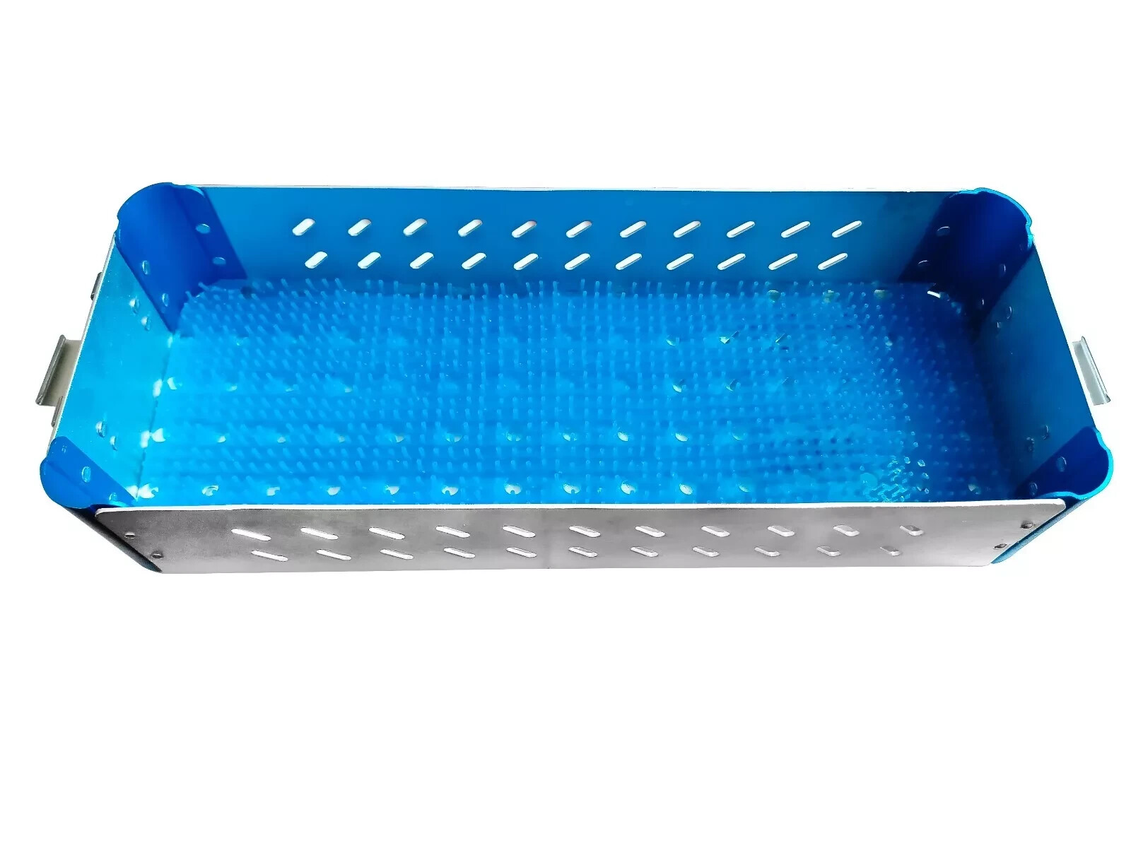 Aluminum Empty Case Box with silicon mat Veterinary Surgical Instruments