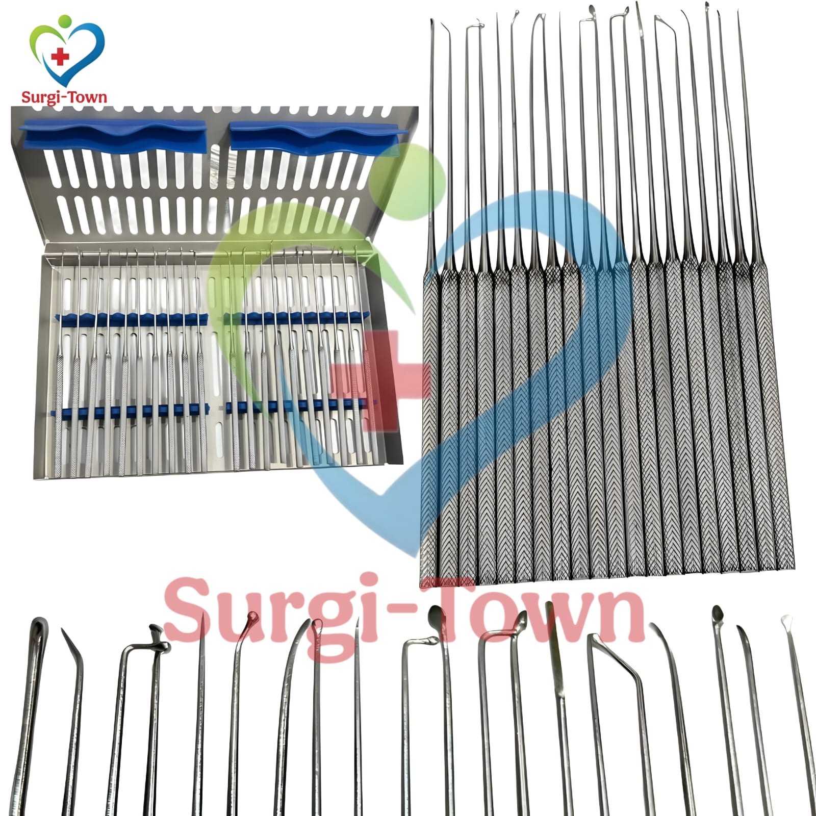 Rothon Micro Dissector set of 20 pieces high quality instruments with steel box