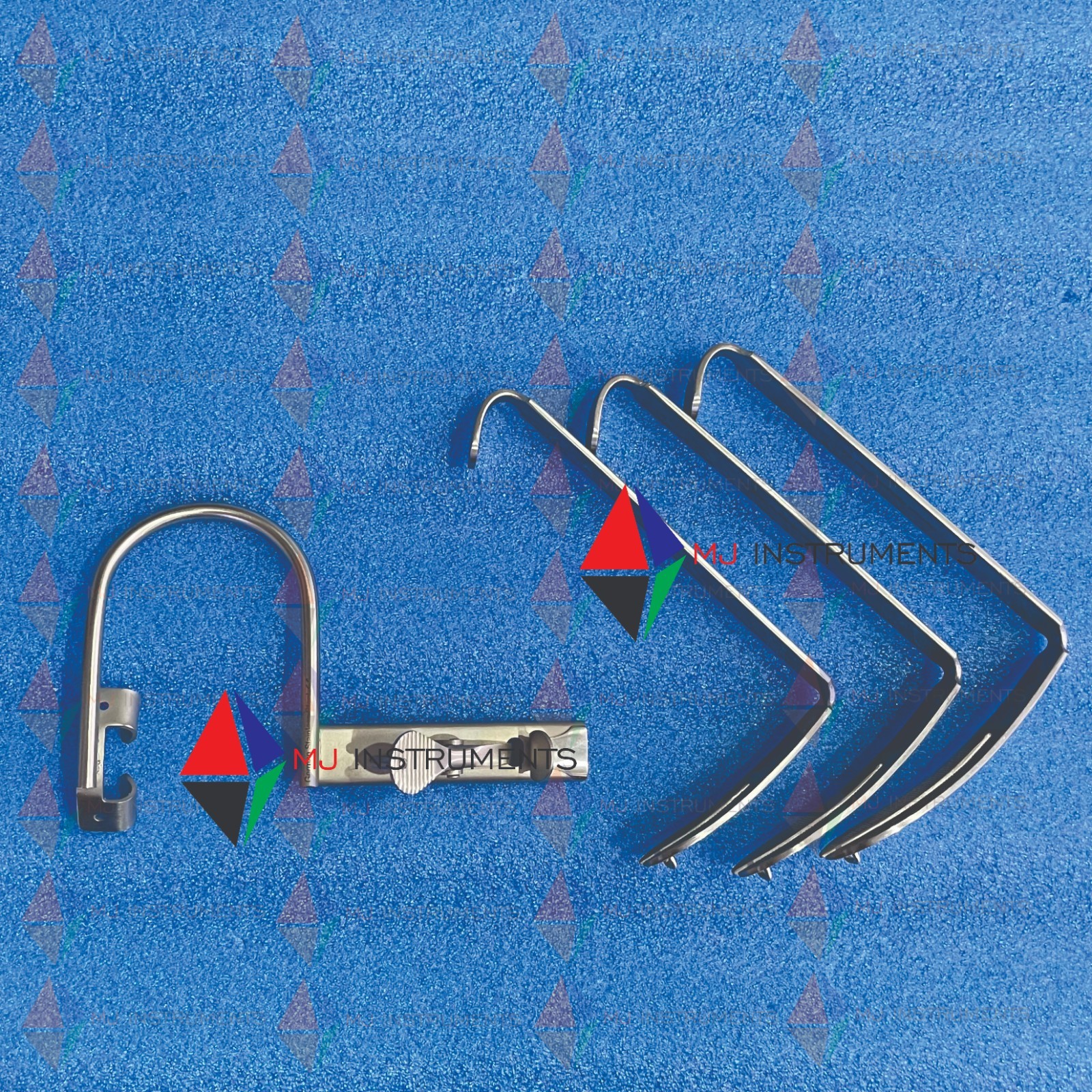 Davis Boyle Mouth Gag Set with 3 Blades Size 3″,3.5″,4″ ENT Oral Surgery