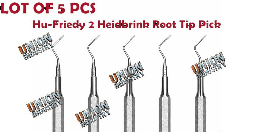 5X Hu-Friedy EHB2 Dental Elevator Heidbrink #2 Root Tip #502 Stainless Steel