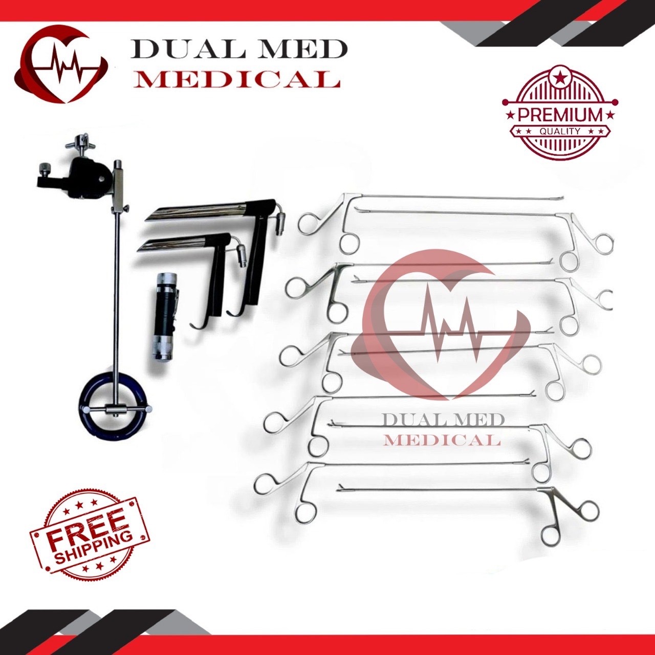 Pedestal Laryngoscope Set of Micro Laryngeal Surgery ENT Instrument Endoscopic