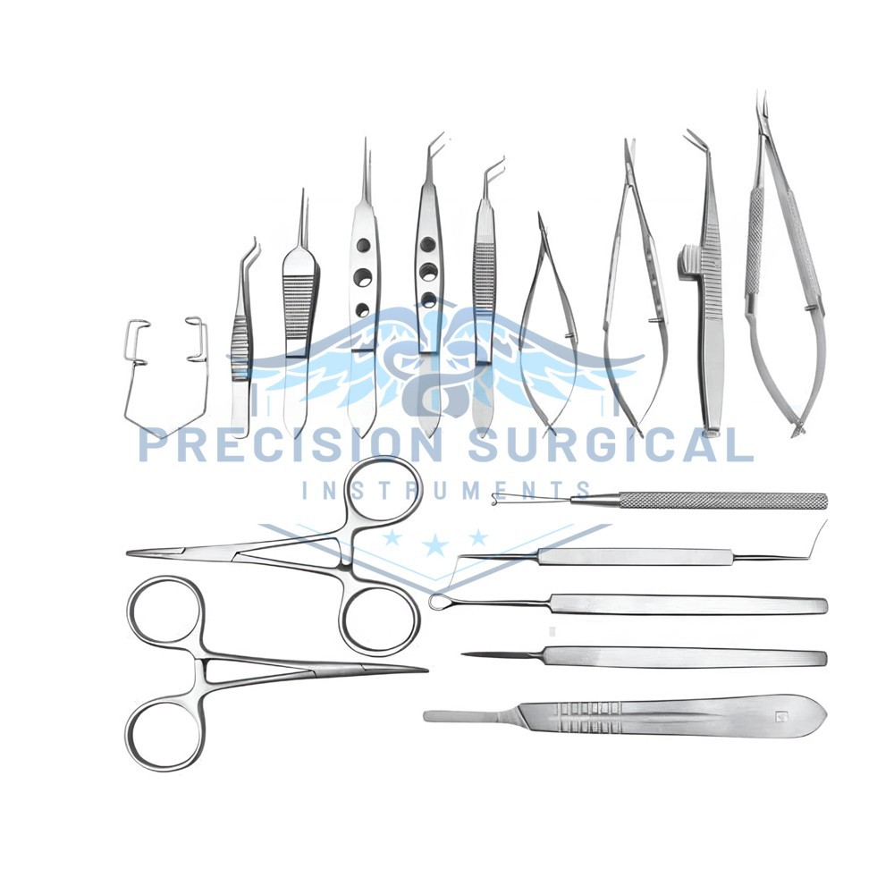 Ophthalmic Micro Cataract Eye Surgery Instruments Set of 17 Pcs premium quality
