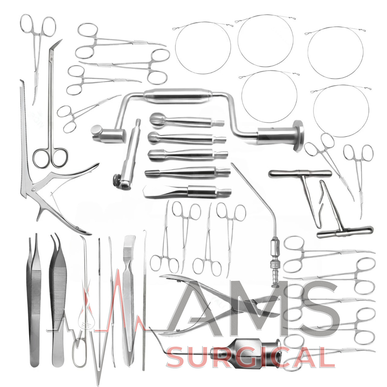 Craniotomy Spine Surgical Instruments 42 PCs Kit Orthopedic Surgical Instruments