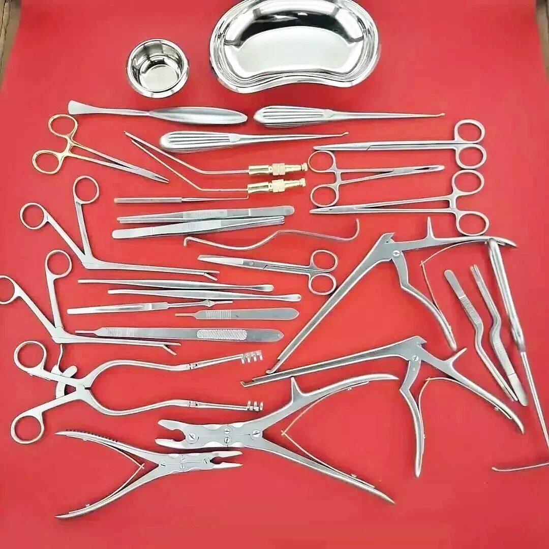 32 Pcs Set Neuro Spinal Surgery Surgical Orthopedic Instruments high Quality