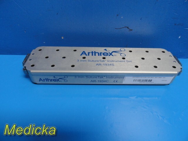 Arthrex AR-1934S 3mm Suture Tak Instruments Set W/ AR-1934C Case ~ 35575