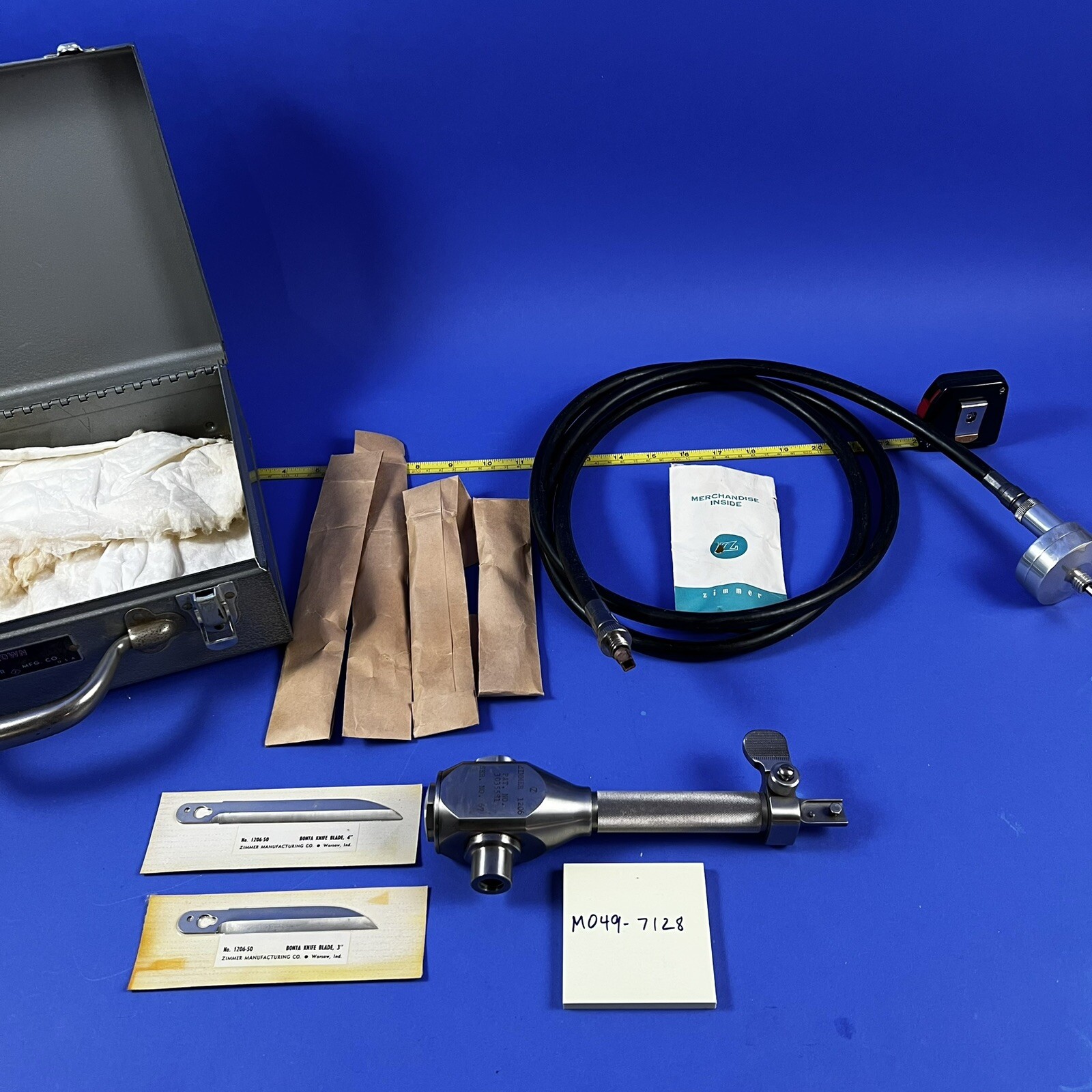 Zimmer 1206 Vintage Power Driven Surgical Knife with Attachments and Case