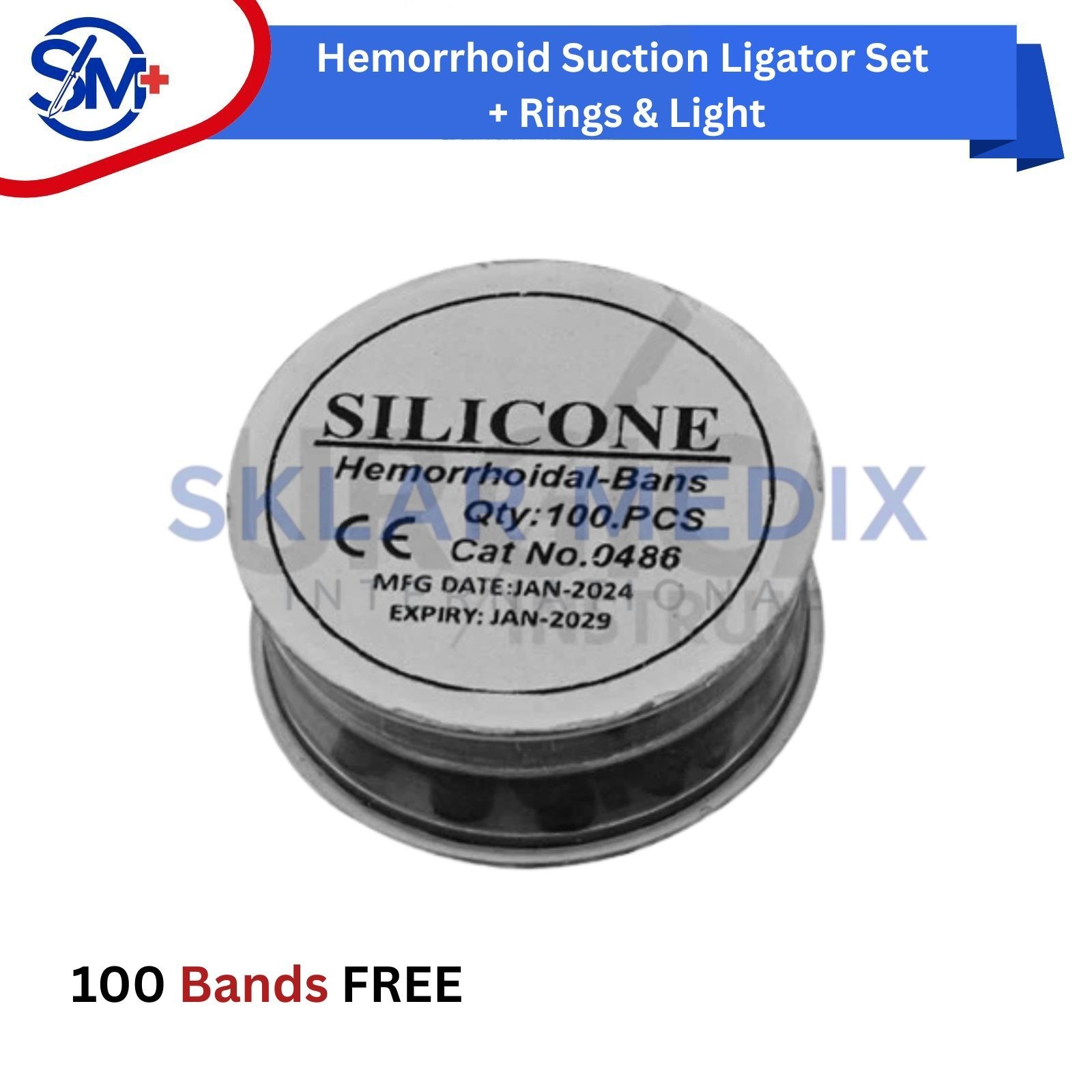 Hemorrhoid Suction Ligator with Proctoscope Anoscope Surgical Instruments German