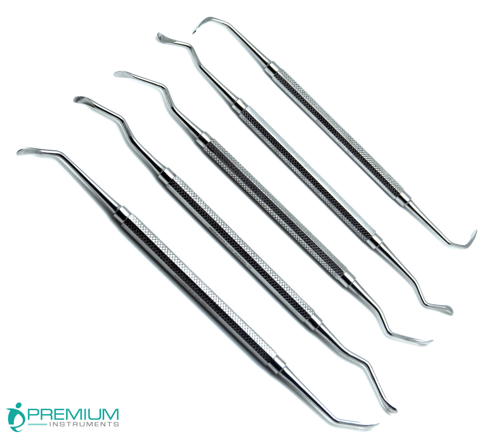 Dental Surgical Sinus Lift Solid Handle Double Ended Oral Instrument Set of 5