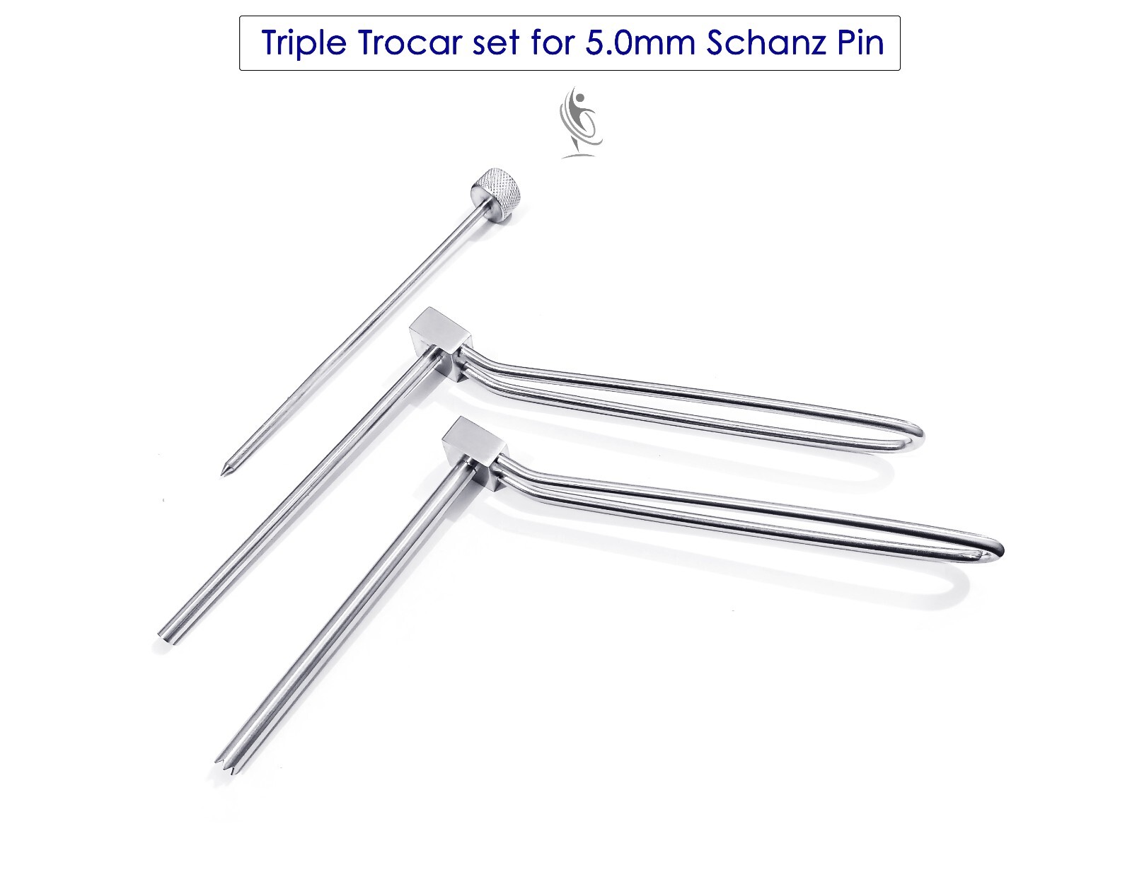 Triple Trocar Set for Schanz Pin 5.0mm veterinary surgical instrument
