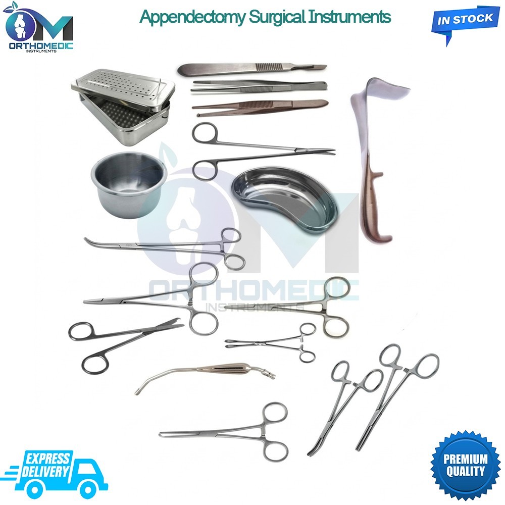Appendectomy Surgical Instruments Set Stainless Steel