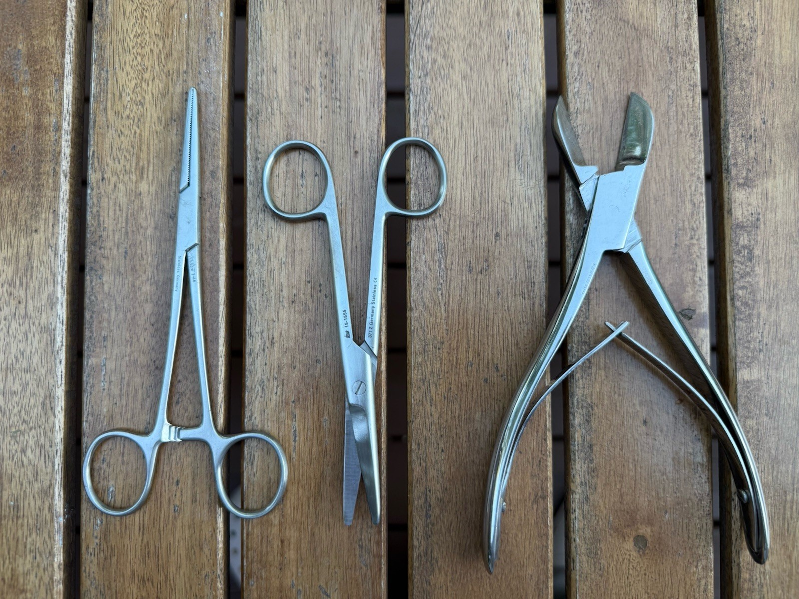 3 lab used surgical tools Skylar Mayo Scissors Miltex Forceps Stainless Germany