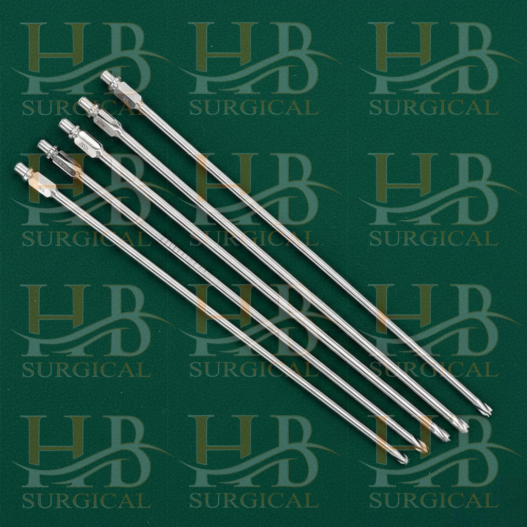 Orthopedic Flexible Reamer Surgical Instruments Set Of 5 Pcs