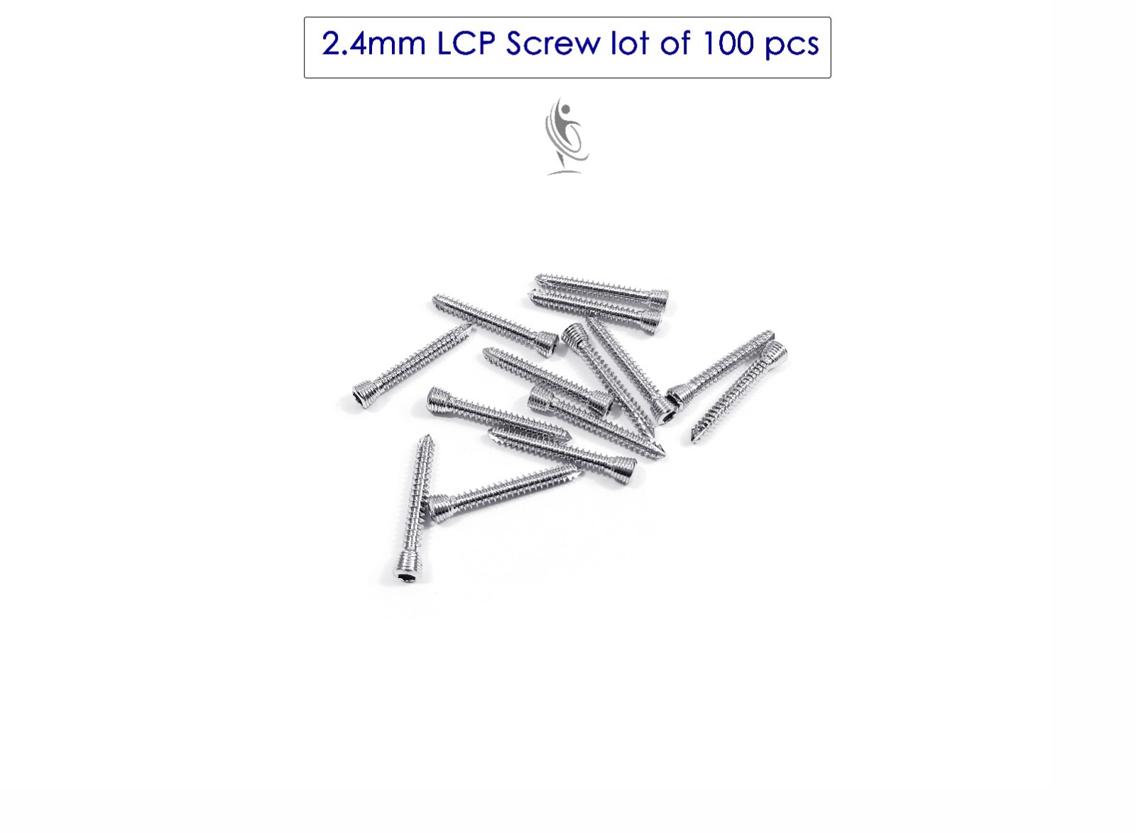 2.4mm LCP Screw lot of 100pcs SS veterinary surgical instrument