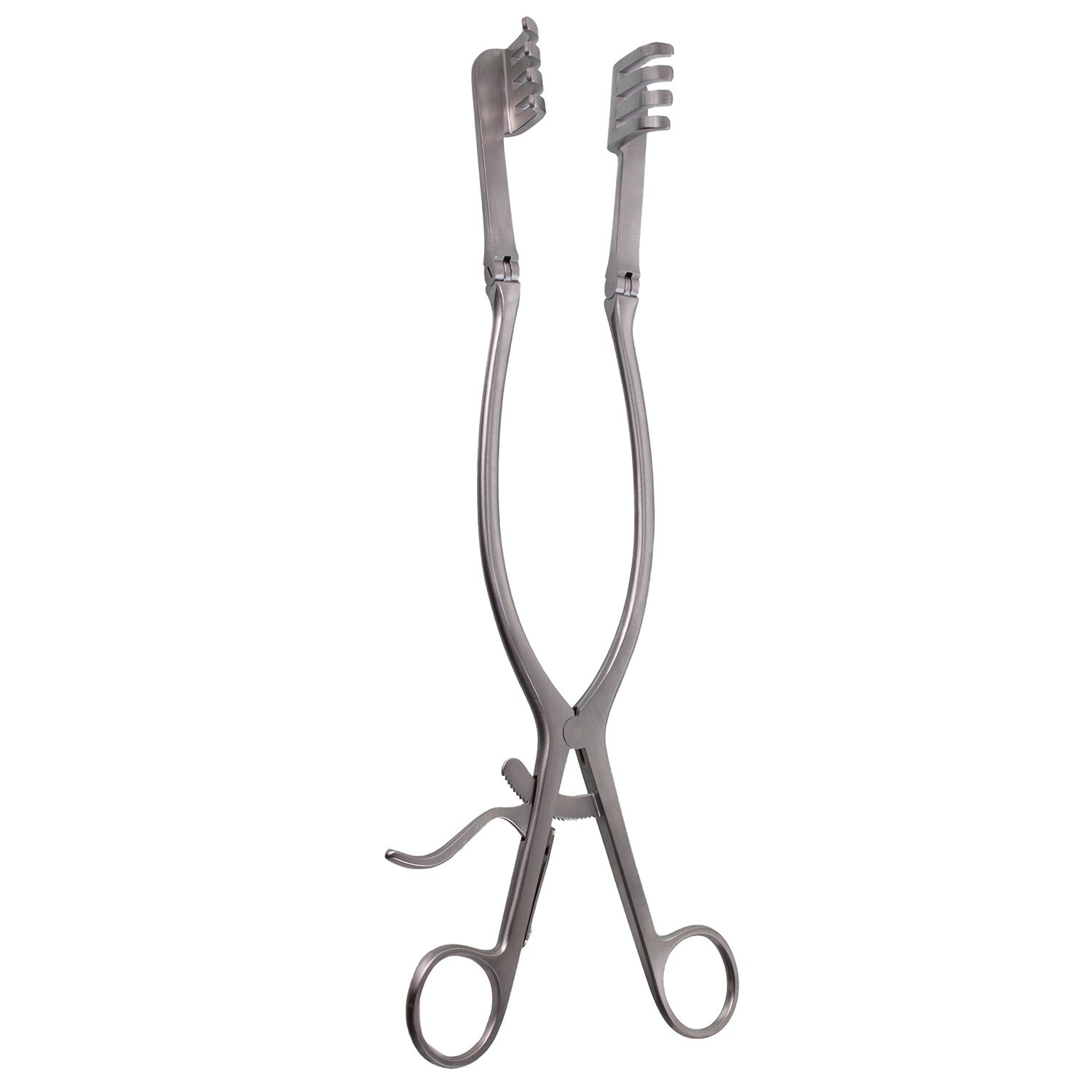 Beckman-Adson Retractor, 12″, Hinged Arms, Blunt 4 x 4 Teeth, 1″ x 1″ Deep