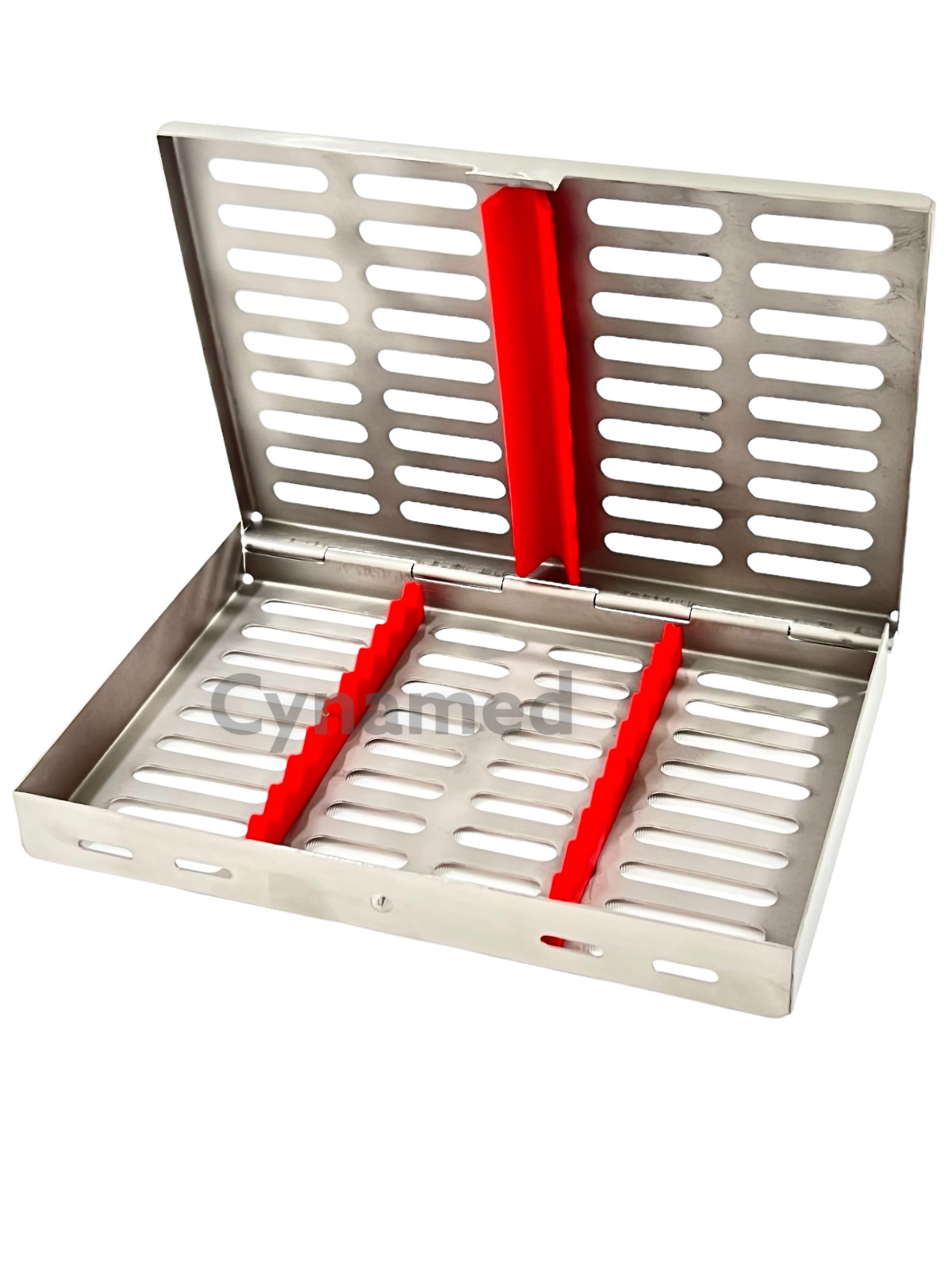 GERMAN 1 Dental Sterilization Cassette Rack Box For 10 Surgical Instruments-RED