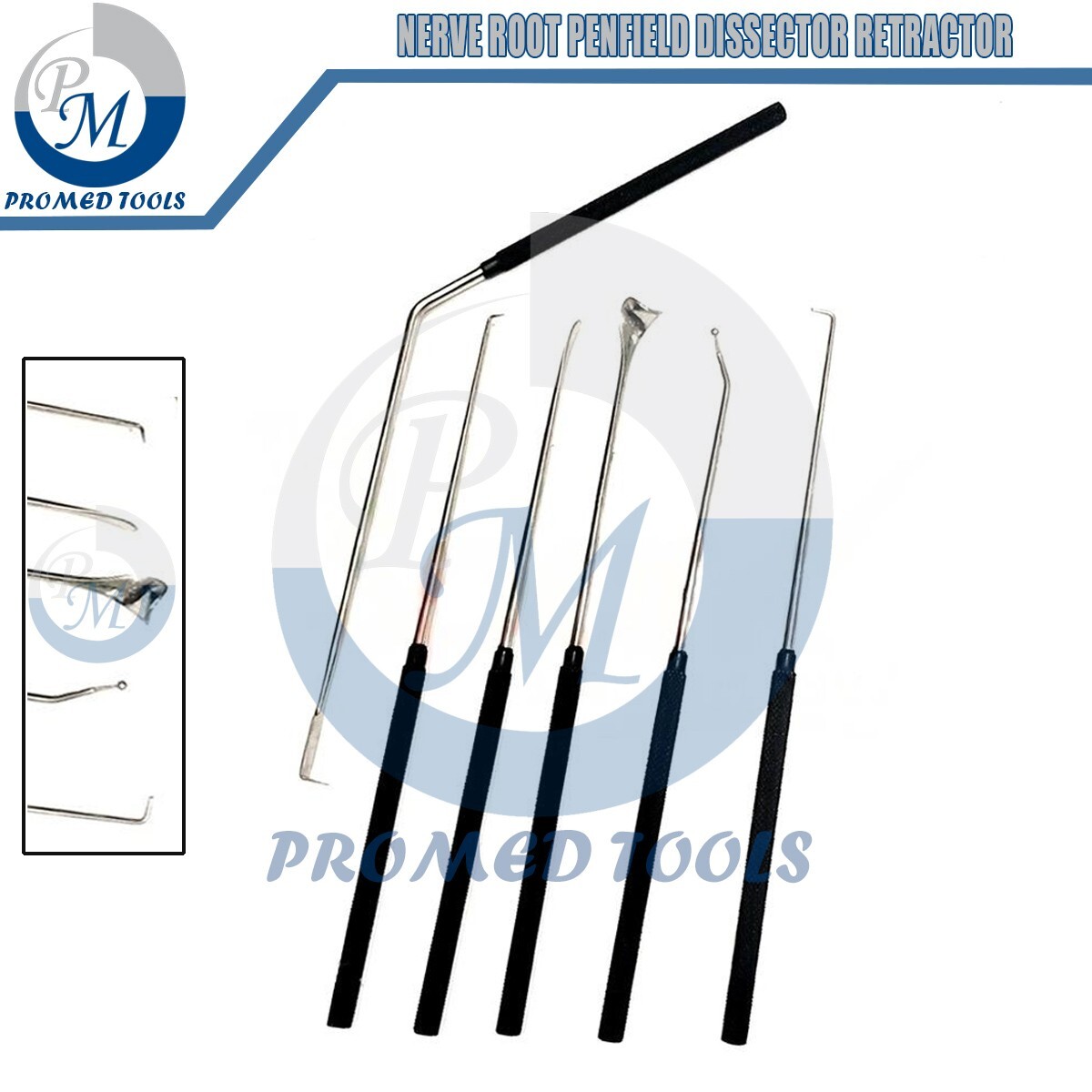 Nerve Root Penfield Dissector Retractor Orthopedic Instrument Set Of 6Pcs