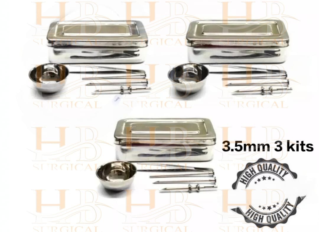 3.5mm HRT Trocar kits Hormone Replacement Pellet Insertion Trocars 3 Sets