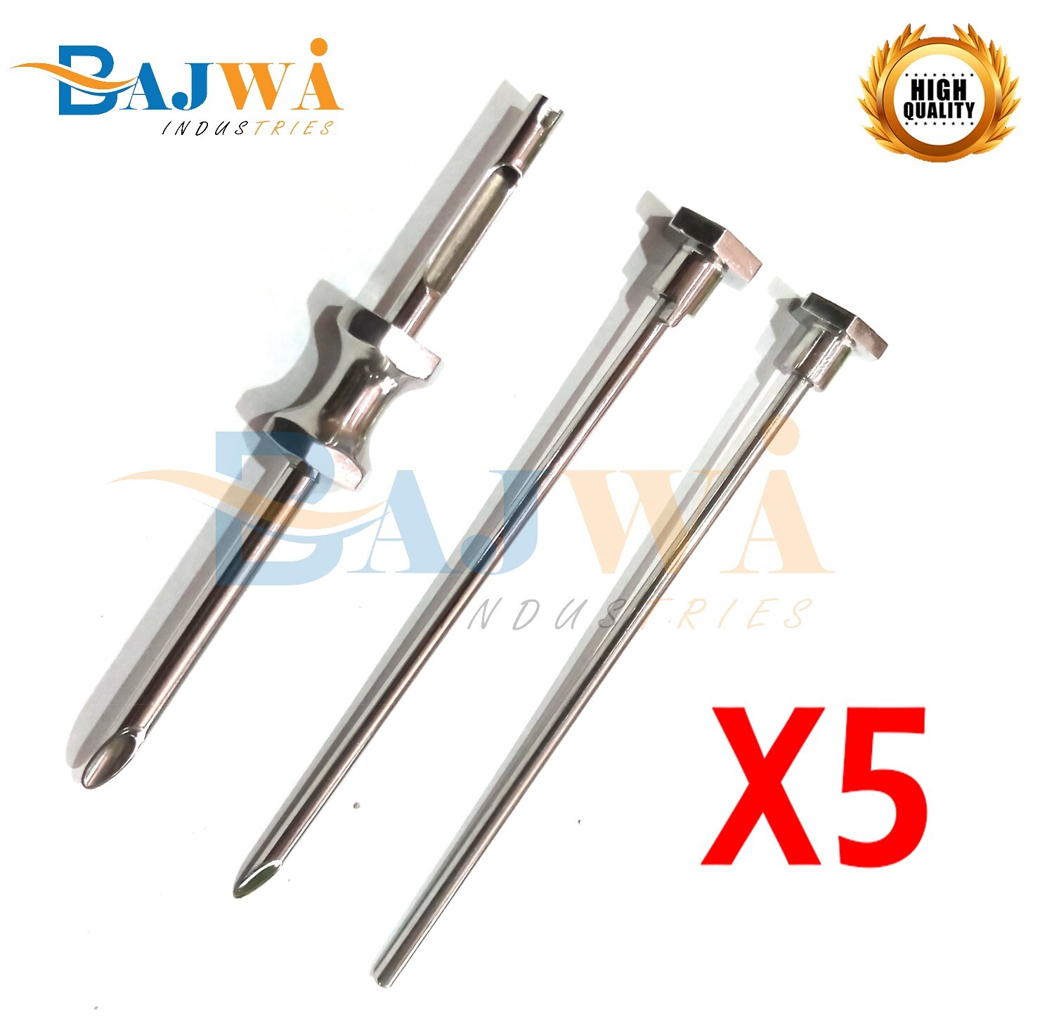 Set Of 5 HRT Trocar 3.5 mm Cannula & Obturator 3 Pcs
