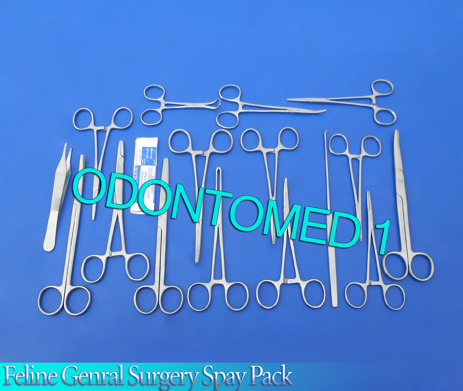 123 PC FELINE GENERAL SURGERY SPAY PACK VETERINARY SURGICAL INSTRUMENTS DS-1068