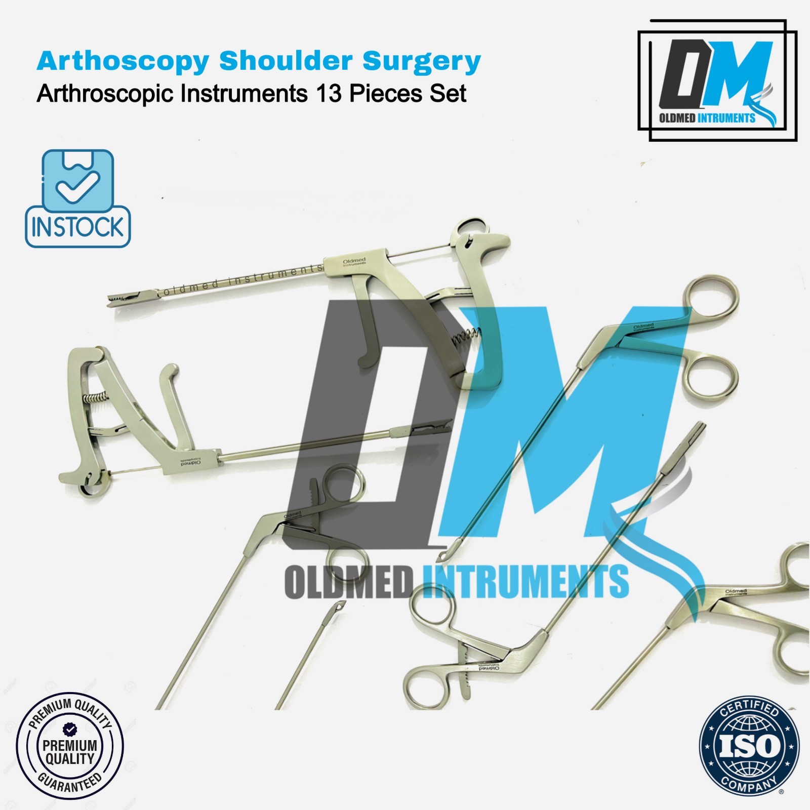 Arthroscopy Shoulder Surgery Instruments Set of 13 PCS German Top Quality OM