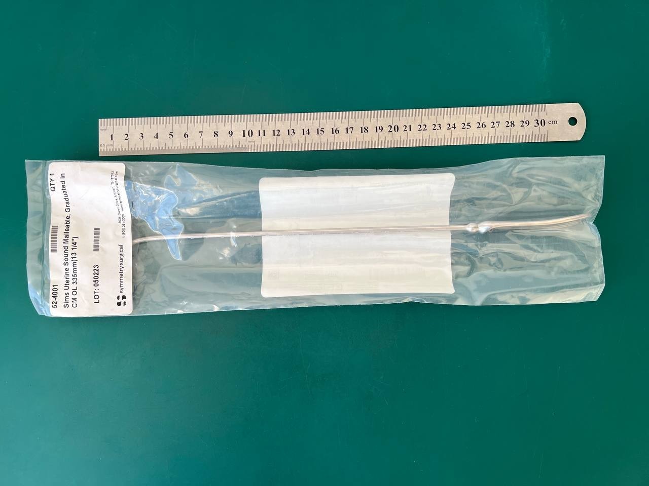 Symmetry 52-4001 Sound, Sims Uterine Graduated In Centimeters, 13 1/4 in, 335 mm