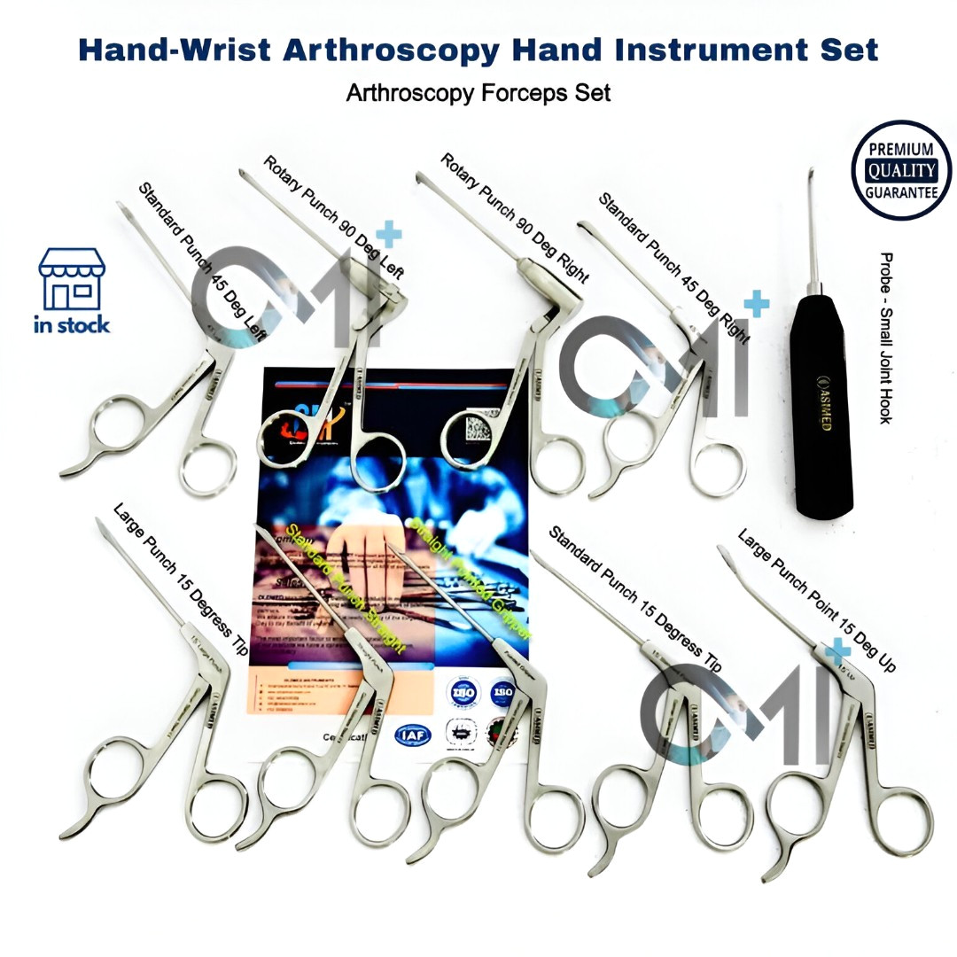 Hand-Wrist Arthroscopy Hand Instruments Set Small Joint, Arthroscopy Forceps Set