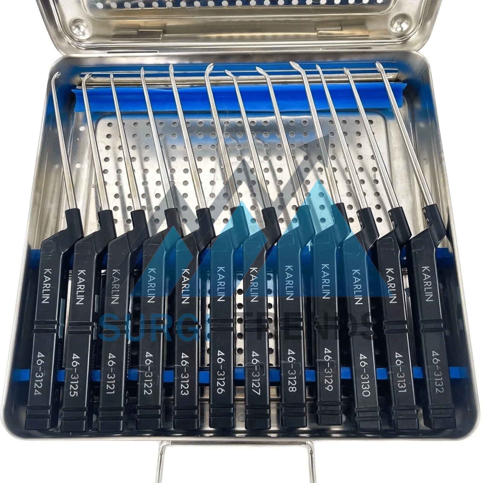 12 Pcs Set Codman, Microdiscectomy KARLIN Curette Instrument Set with Case
