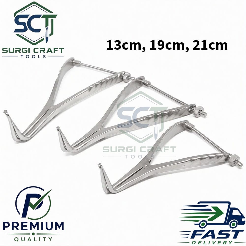 Set of 3 Stifle Distractor with Spinlock 13cm, 19cm, 21cm Orthopedic Instruments
