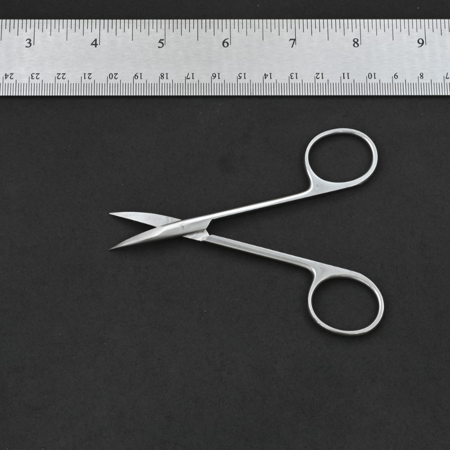 Aesculap BC111R Iris Scissors Curved S/S Tips Round Handle 4¼ in