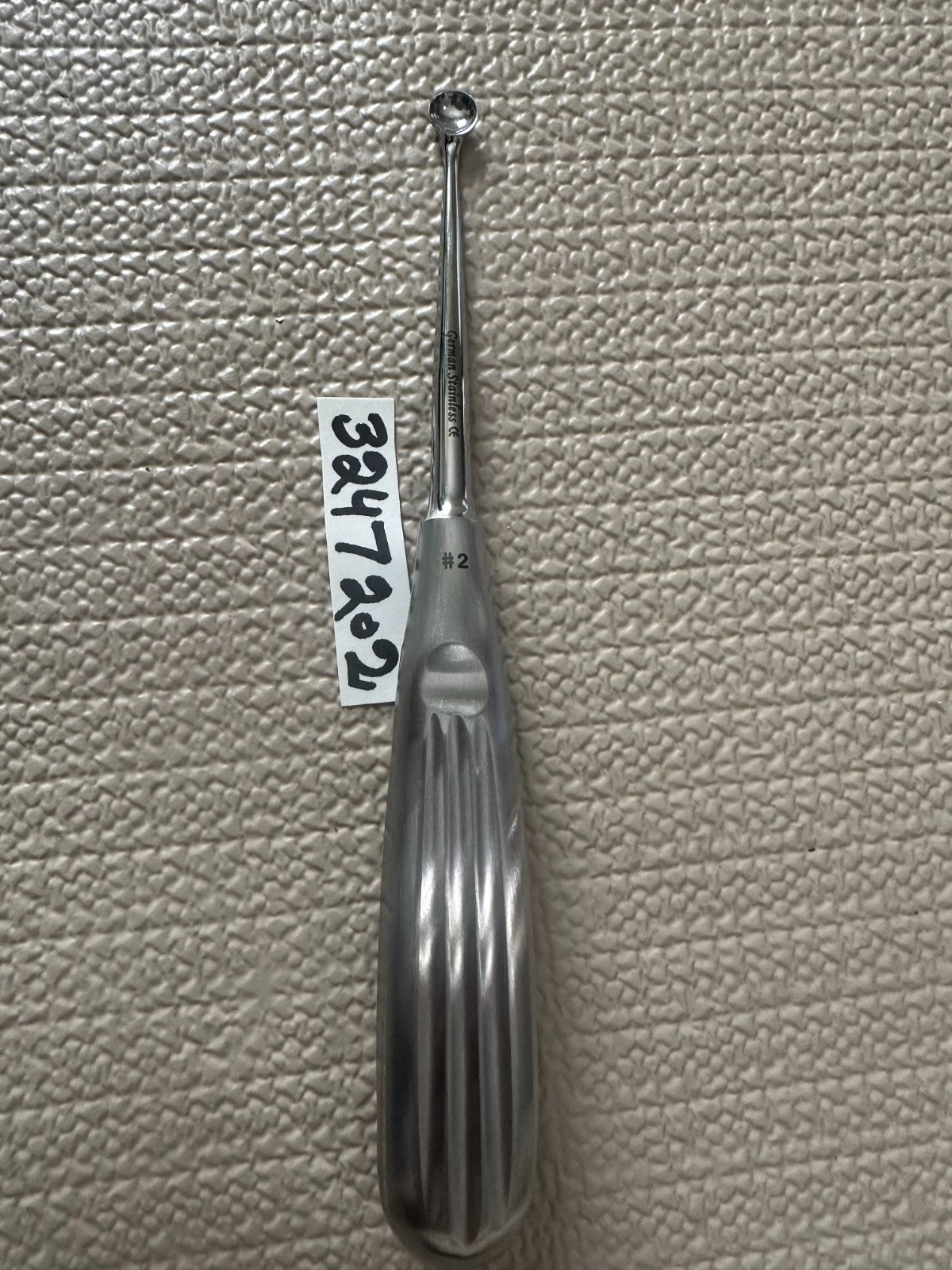 1PCS–BRUN ORTHOPEDIC CURETTES#2—- 6-3/4″
