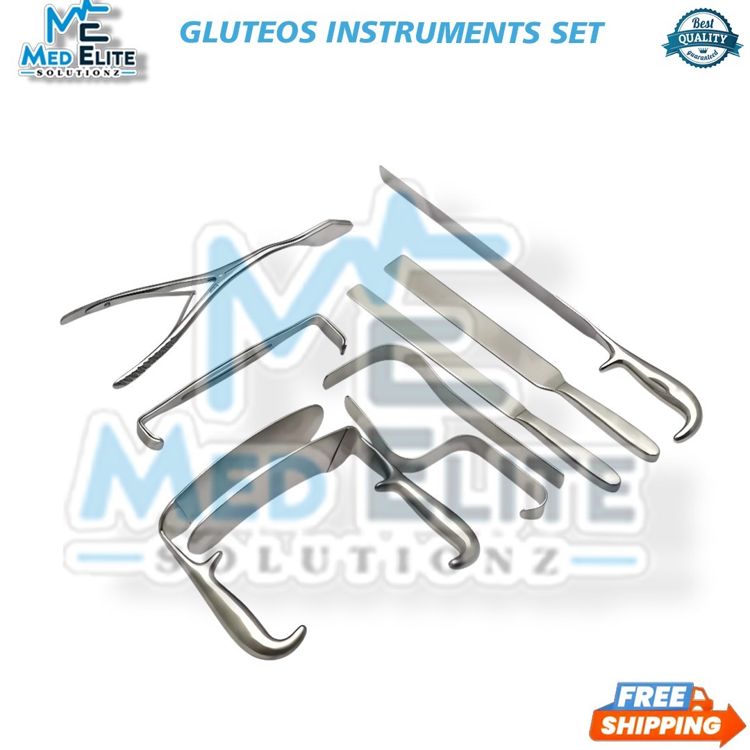 Gluteos Instruments Set 9 PCs Plastic Surgery Surgical Instruments A+ Quality