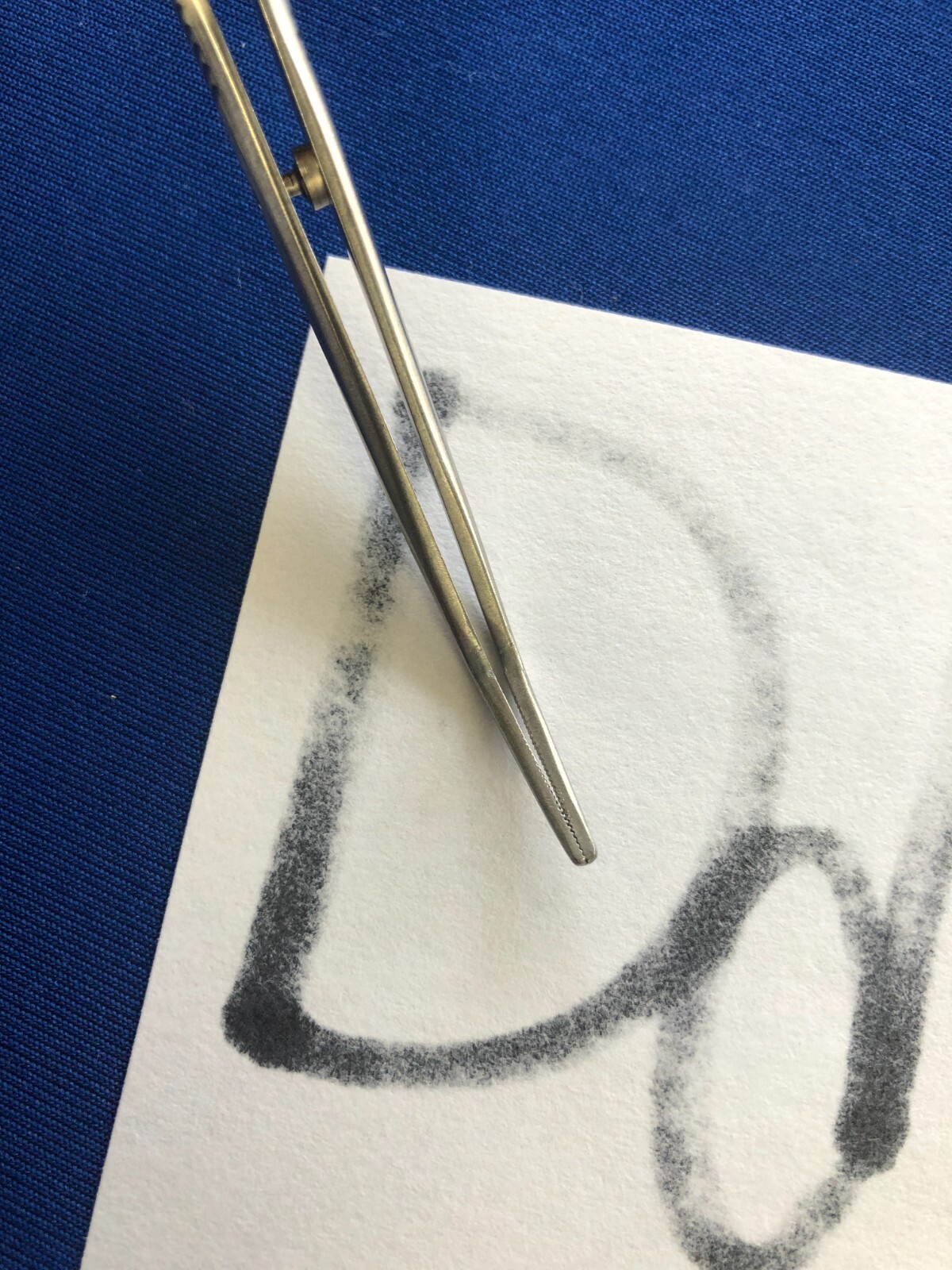 D9666 Henry Schein Cotton Pliers Angled Serrated Tips 15cm 100-3313