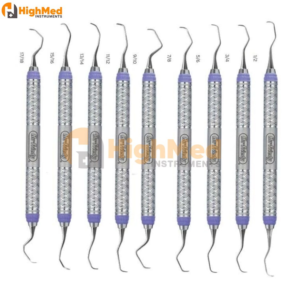 HU-FRIEDY Dental Rigid Gracey Curette SET OF 9 EverEdge 2.0 #9 Handle
