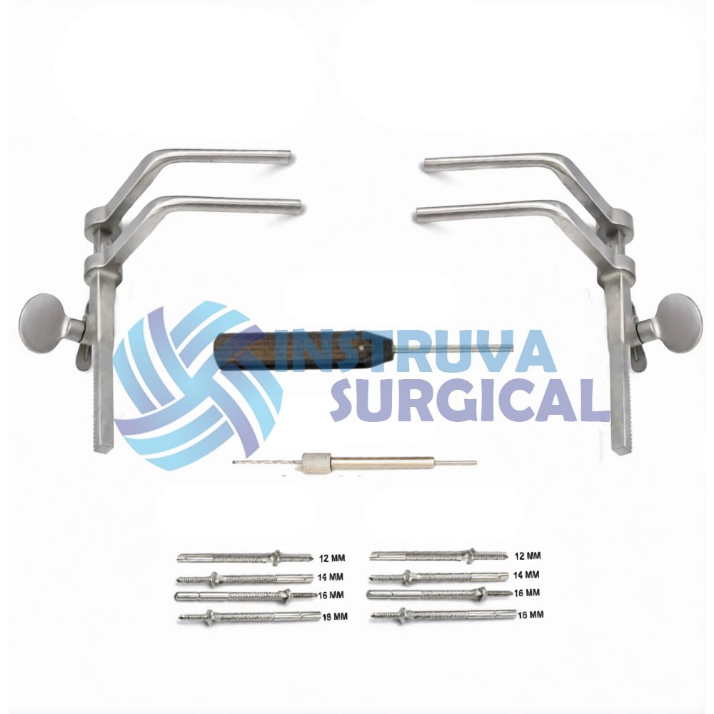 Caspar Cervical Distractor Right & Left Set Screws Pins Screw Driver Drill Guide