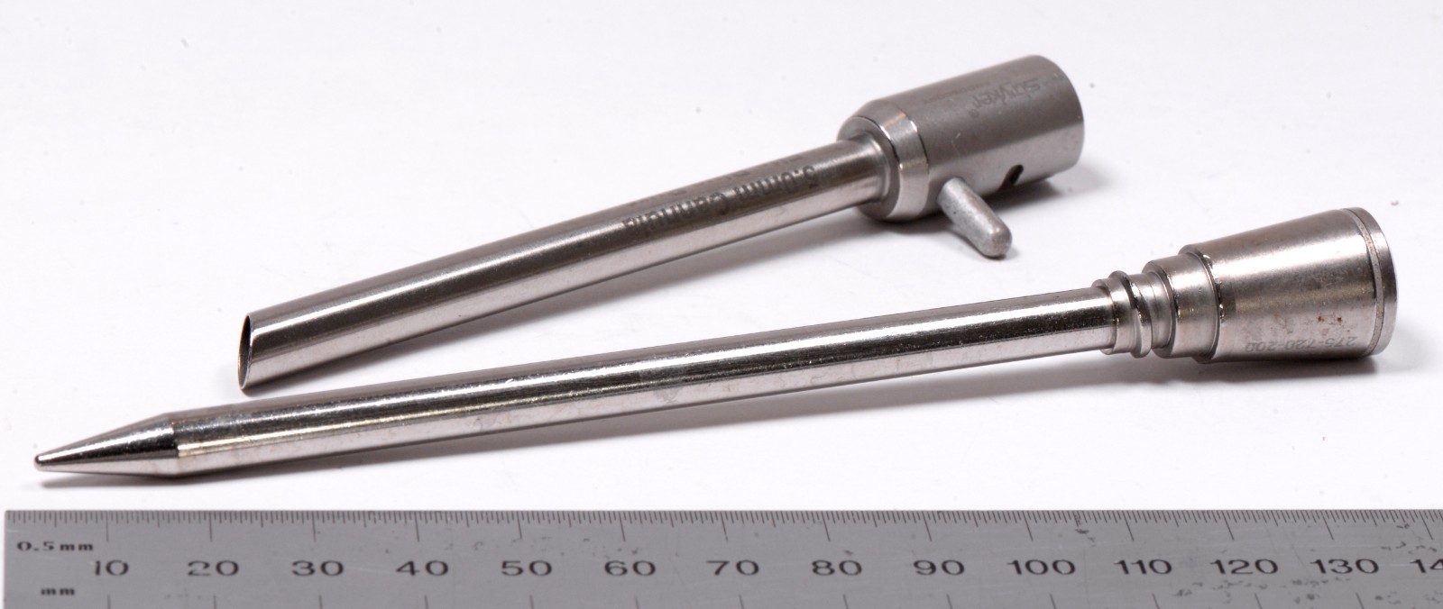 Stryker #275-720 Cannula & #275-720-200 Obturator 5mm Trocar Surgical Stainless