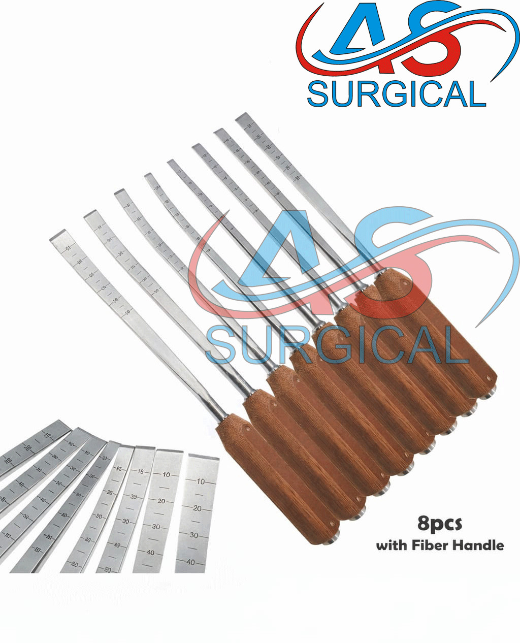 Orthopedics Osteotomes Bone Osteotomes straight curved Veterinary 8 Pcs Set