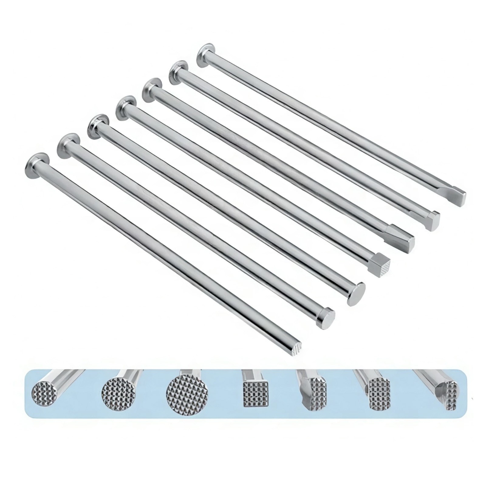 Ortho Hip Impactors Set Of 7 Total Hip Arthroplasty Orthopedic THR O/L 9”
