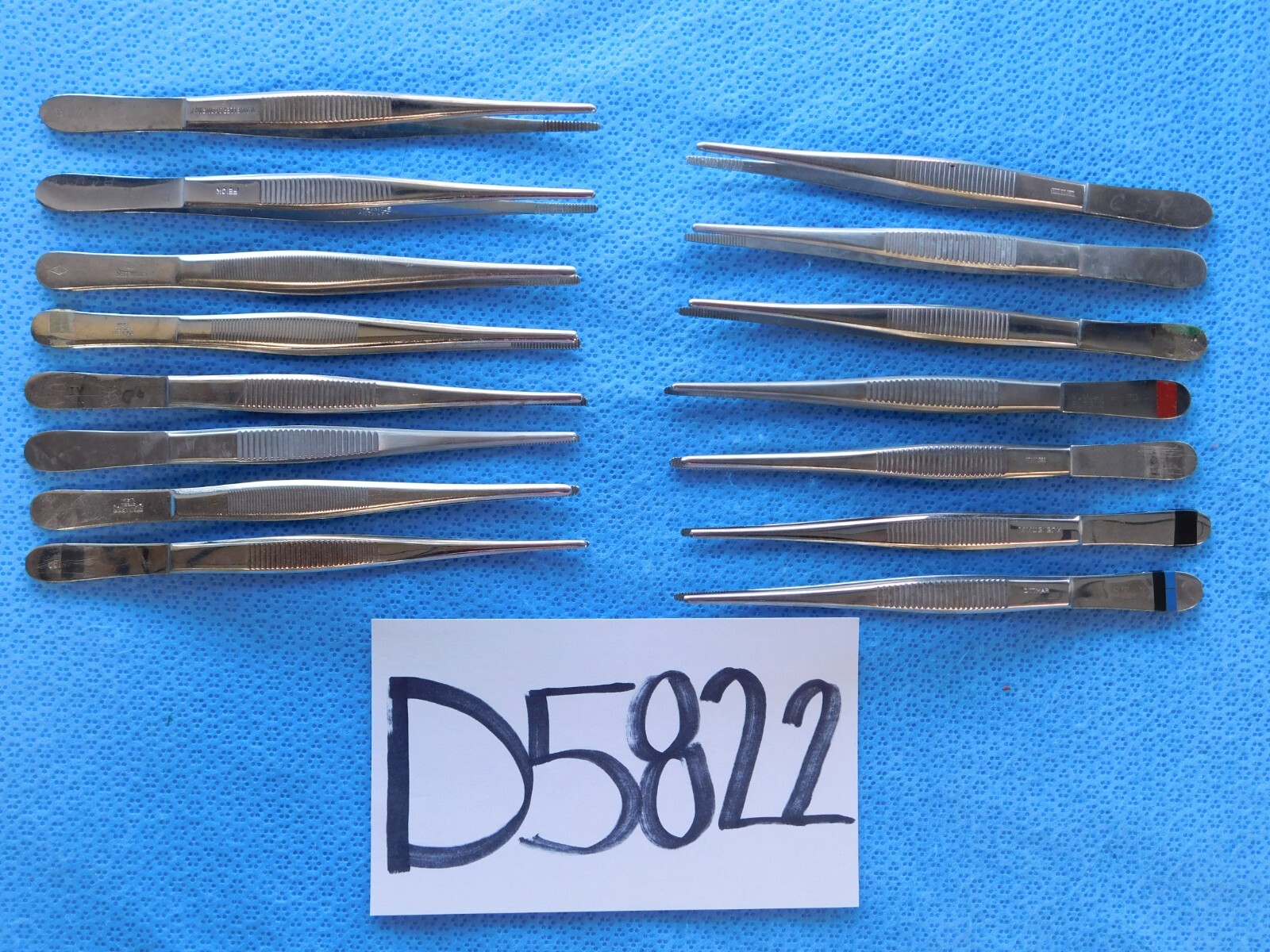 D5822 V. Mueller Miltex AMCO Surgical Forceps Lot of 15 Approx 14.5cm