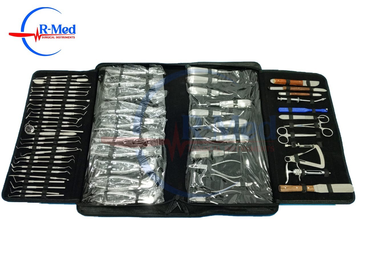 Dental Surgical Oral Extraction Surgery Forceps Elevators Instruments Kit 61 Pcs
