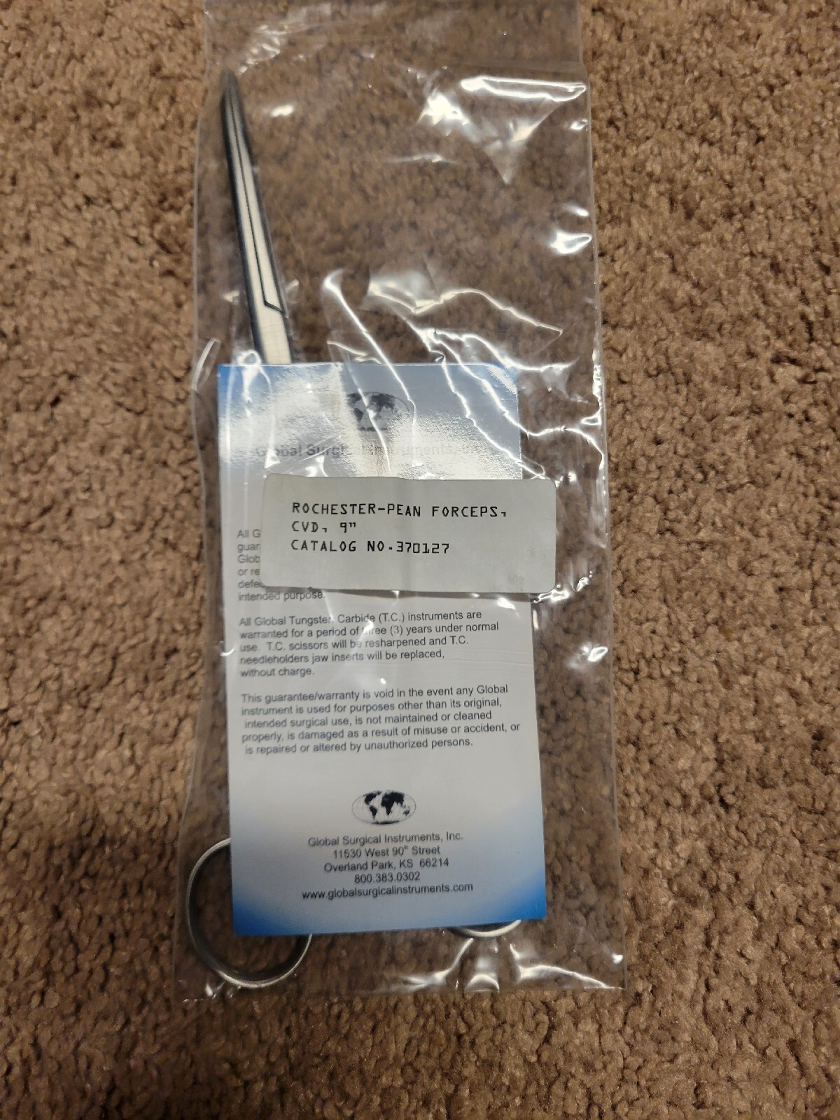 New Fisherman Rochester pean forceps Curved 9″ GERMANY