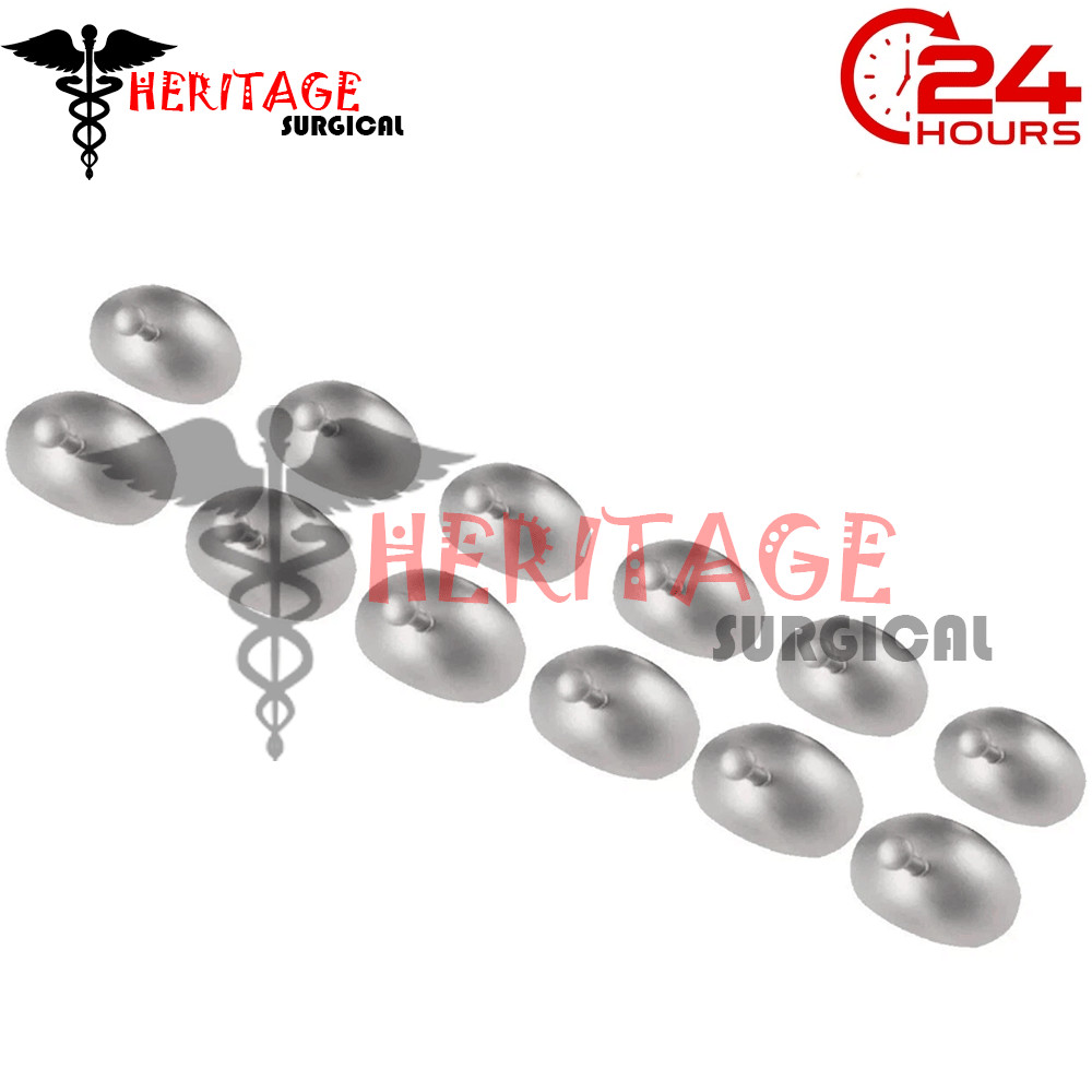 Lot of 12 Stainless Steel Corneal Shield | Laser Eye Shield | Corneal Protector