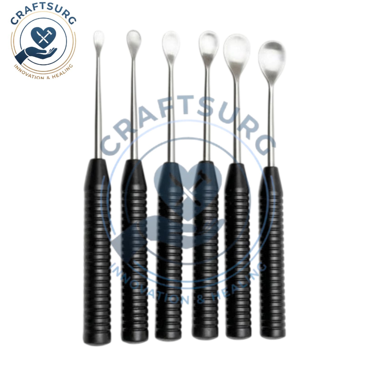 Cobb Elevator Spine Set | 6-Piece Orthopedic Surgical Instruments Black Handle