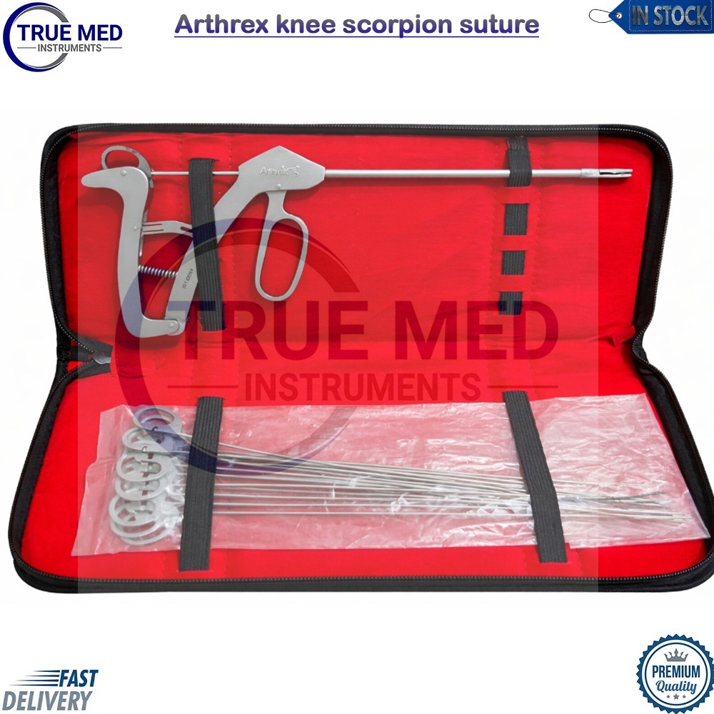 Arthrex AR-12990 knee scorpion suture passer with 6 needles arthroscopy surgical