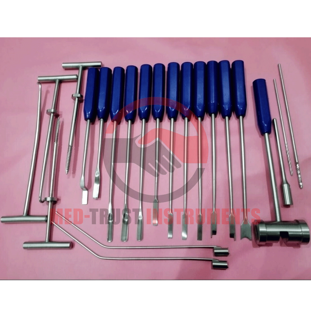 22 PCS Mueller Type Cement Removal Set of Orthopedic Surgical Kit