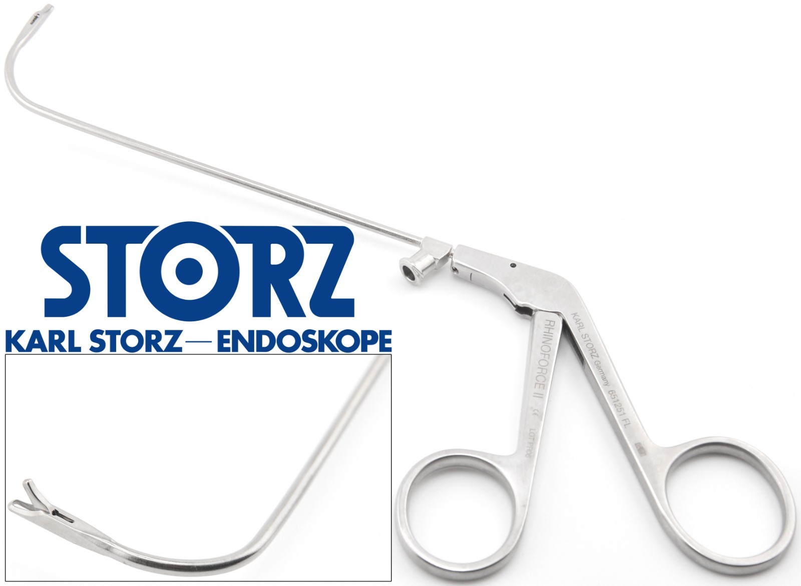 KARL STORZ 651251FL Rhinoforce II KUHN 90° Sinus Punch Left Side 1x3mm Bite 6″